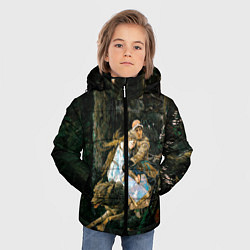 Куртка зимняя для мальчика Васнецов Иван царевич на Сером Волке, цвет: 3D-черный — фото 2