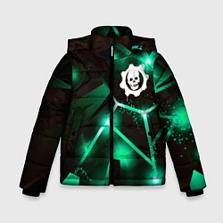 Куртка зимняя для мальчика Gears of War разлом плит, цвет: 3D-черный