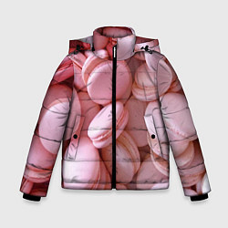 Куртка зимняя для мальчика Красные и розовые кексы, цвет: 3D-красный