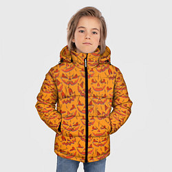 Куртка зимняя для мальчика Halloween Pumpkin Pattern, цвет: 3D-черный — фото 2