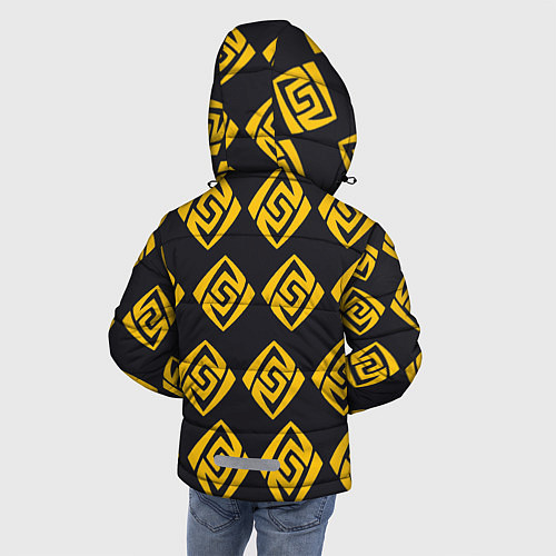 Зимняя куртка для мальчика Гео Genshin Impact 3D / 3D-Черный – фото 4