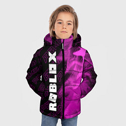 Куртка зимняя для мальчика Roblox pro gaming: по-вертикали, цвет: 3D-черный — фото 2