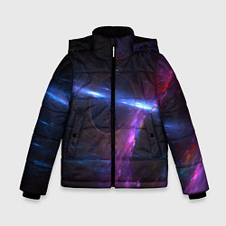 Куртка зимняя для мальчика Принт Deep космос, цвет: 3D-светло-серый
