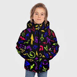 Куртка зимняя для мальчика Паттерн из разноцветных стрелочек, цвет: 3D-светло-серый — фото 2