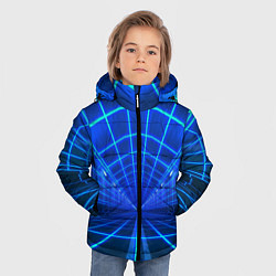 Куртка зимняя для мальчика Неоновый туннель, цвет: 3D-светло-серый — фото 2