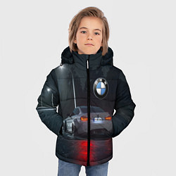 Куртка зимняя для мальчика Крутая бэха на ночной трассе, цвет: 3D-красный — фото 2