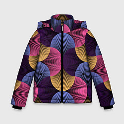 Зимняя куртка для мальчика Абстрактные полосы - оптическая иллюзия