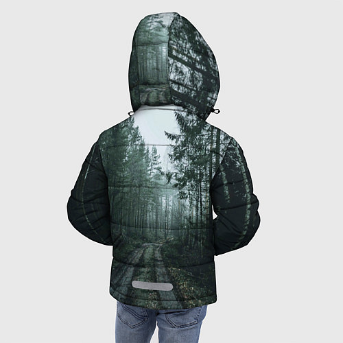 Зимняя куртка для мальчика Дорога в лес / 3D-Черный – фото 4