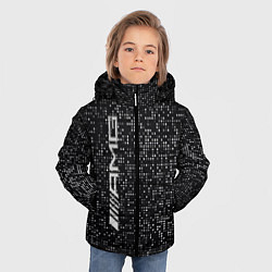 Куртка зимняя для мальчика AMG - pattern - minimalism, цвет: 3D-светло-серый — фото 2