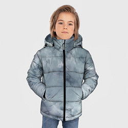Куртка зимняя для мальчика Натуральный дымчатый мрамор текстура, цвет: 3D-светло-серый — фото 2