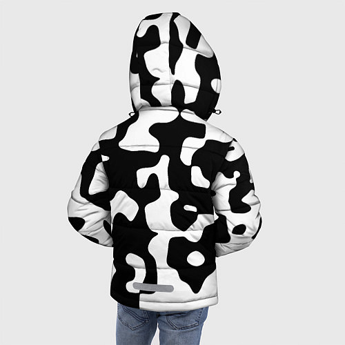 Зимняя куртка для мальчика Камуфляж Cowskin крупный / 3D-Черный – фото 4