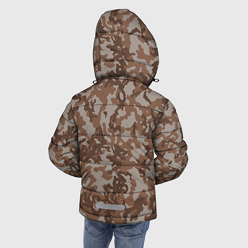 Зимняя куртка для мальчика Камуфляж ВСР-84 песчаный / 3D-Черный – фото 4