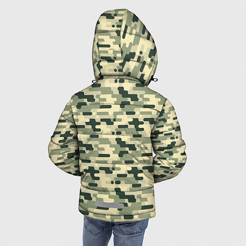 Зимняя куртка для мальчика Камуфляж танковый мелкий / 3D-Черный – фото 4