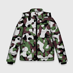 Куртка зимняя для мальчика Камуфляж Jieitai, цвет: 3D-светло-серый