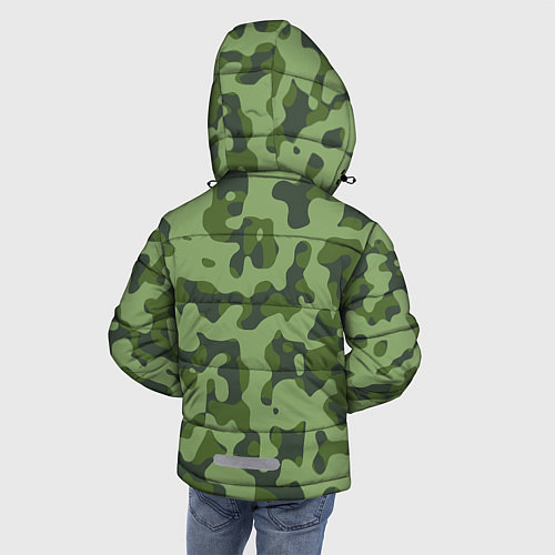 Зимняя куртка для мальчика Камуфляж ВСР-93 Флора - Арбуз / 3D-Черный – фото 4