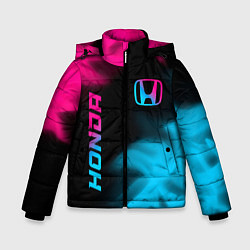 Зимняя куртка для мальчика Honda - neon gradient: надпись, символ