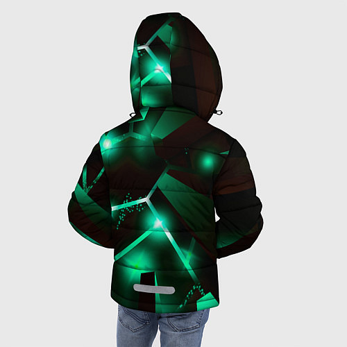 Зимняя куртка для мальчика Dead Space разлом плит / 3D-Черный – фото 4