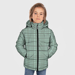 Куртка зимняя для мальчика Абстракция Бледная геометрия Полосы, цвет: 3D-черный — фото 2