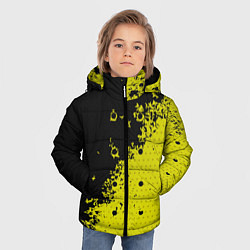Куртка зимняя для мальчика Black & Yellow, цвет: 3D-светло-серый — фото 2