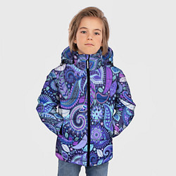 Куртка зимняя для мальчика Flower patterns, цвет: 3D-светло-серый — фото 2