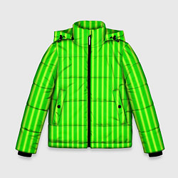 Куртка зимняя для мальчика Полосы сочное яблоко, цвет: 3D-светло-серый