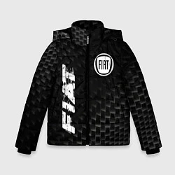 Куртка зимняя для мальчика Fiat карбоновый фон, цвет: 3D-черный