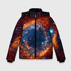 Куртка зимняя для мальчика Космическое галактическое око, цвет: 3D-светло-серый