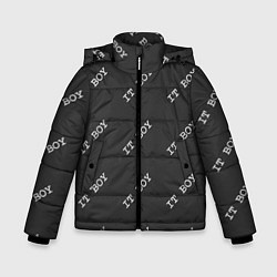 Куртка зимняя для мальчика Программисты - IT BOY, цвет: 3D-черный