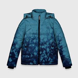 Куртка зимняя для мальчика Абстракция синий, цвет: 3D-светло-серый