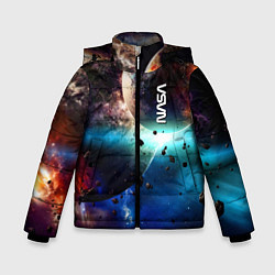 Куртка зимняя для мальчика За секунду до столкновения планеты с космическим о, цвет: 3D-красный
