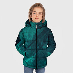 Куртка зимняя для мальчика Бирюзовый гранж, цвет: 3D-черный — фото 2