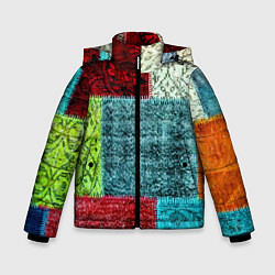 Куртка зимняя для мальчика Patchwork - art, цвет: 3D-черный