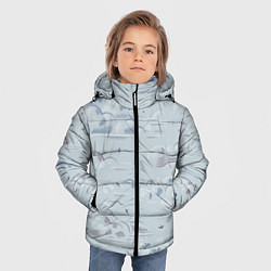 Куртка зимняя для мальчика Полёт птиц ласточек, цвет: 3D-красный — фото 2