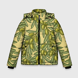 Зимняя куртка для мальчика Винтажные ветви оливок