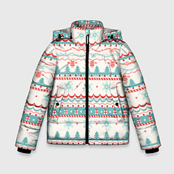 Зимняя куртка для мальчика Новогодний свитер, но без оленей