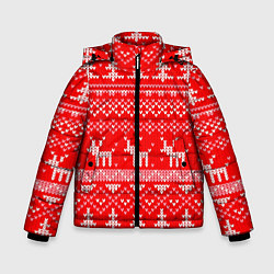 Зимняя куртка для мальчика Рождественский красный свитер с оленями