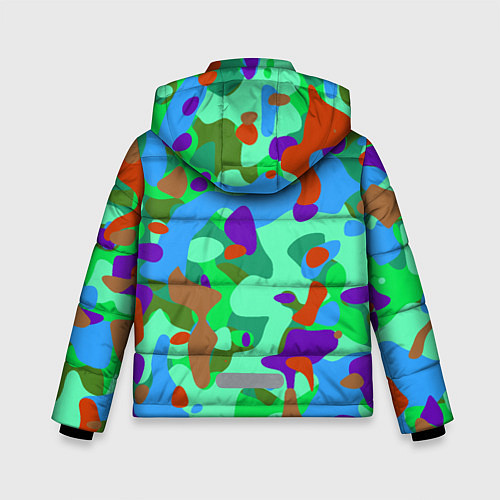 Зимняя куртка для мальчика Абстракция цвета / 3D-Светло-серый – фото 2