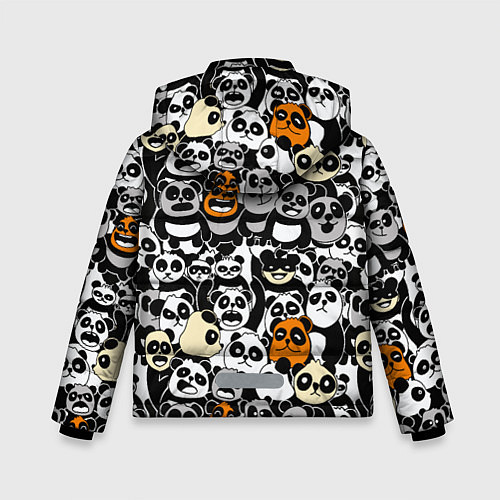 Зимняя куртка для мальчика Злобные панды / 3D-Светло-серый – фото 2