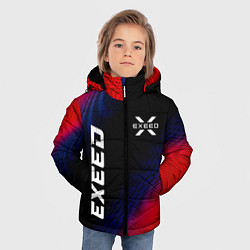 Куртка зимняя для мальчика Exeed красный карбон, цвет: 3D-черный — фото 2