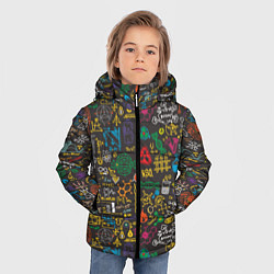 Куртка зимняя для мальчика Шпаргалка по химии, цвет: 3D-красный — фото 2