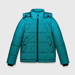 Зимняя куртка для мальчика Градиент бирюзовый