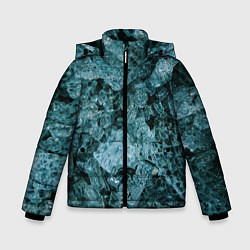 Куртка зимняя для мальчика Голубые кристаллы, цвет: 3D-светло-серый