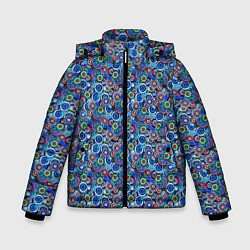 Зимняя куртка для мальчика Паттерн из цветочных узоров