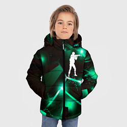 Куртка зимняя для мальчика Counter Strike разлом плит, цвет: 3D-черный — фото 2