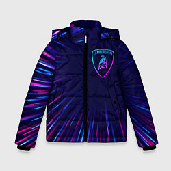 Зимняя куртка для мальчика Lamborghini neon speed lines