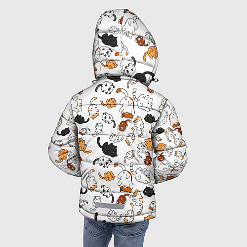 Зимняя куртка для мальчика Вечеринка кошек / 3D-Черный – фото 4