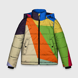 Зимняя куртка для мальчика Геометрические разноцветные фигyры