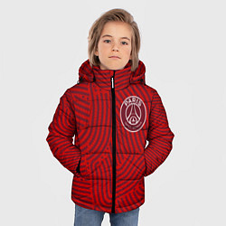 Куртка зимняя для мальчика PSG отпечатки, цвет: 3D-красный — фото 2