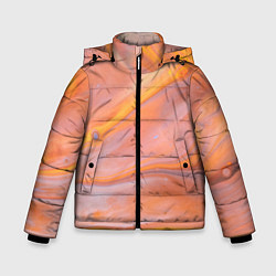 Куртка зимняя для мальчика Оранжевая река и краски, цвет: 3D-красный