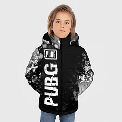 Куртка зимняя для мальчика PUBG glitch на темном фоне: по-вертикали, цвет: 3D-черный — фото 2
